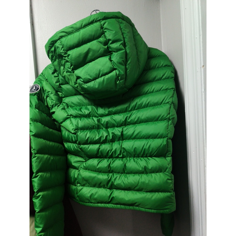 Kids, Size Medium Abercrombie Fitch, Winter Puffer Coat  Green Zip Up With Hood - Picture 8 of 8